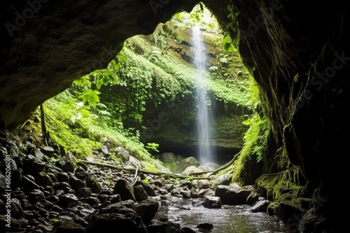 Cave and waterfall © Papilouz Studio