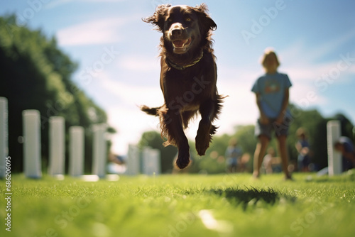 A series of images capturing a handler and dog in a dynamic turn sequence, illustrating the fluidity photo