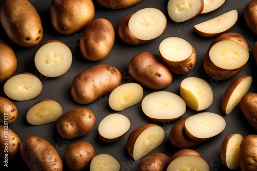background from potatoes