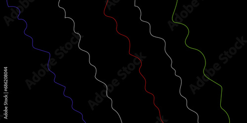Abstract Black background with a glowing abstract waves. Abstract wave element for design. Digital frequency track equalizer, Futuristic background design. Long exposure, Light painting photography.