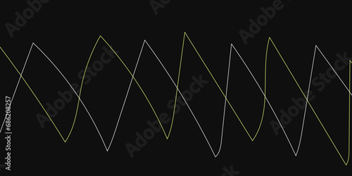 Abstract Black background with a glowing abstract waves. Abstract wave element for design. Digital frequency track equalizer, Futuristic background design. Long exposure, Light painting photography.