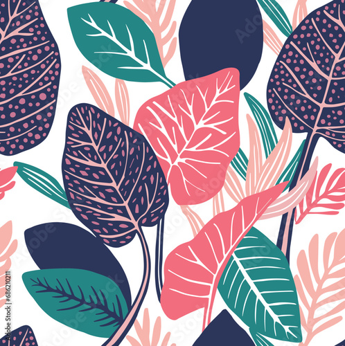 seamless pattern with leaves