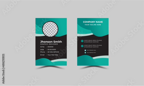 Business id card template with minimalist elements design.
Modern creative Corporate Business identity card.