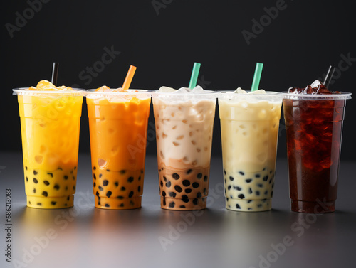 Boba milk tea with exotic fruit flavors, showcasing the diverse taste options available. 