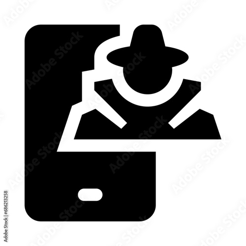 Smartphone Hacking Outline Icon