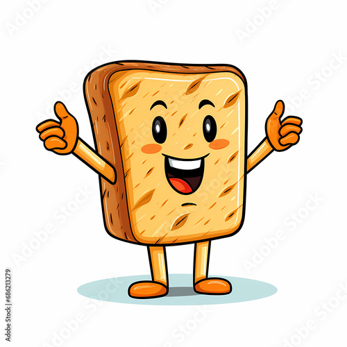 Bread Cartoon Illustration