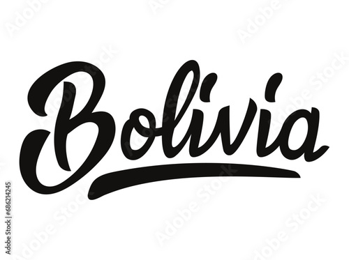 bolivia country lettering