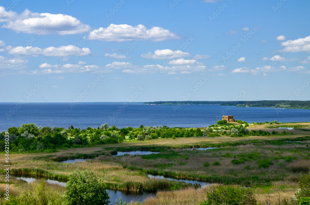 A beautiful view of the Dnipro River in Ukraine