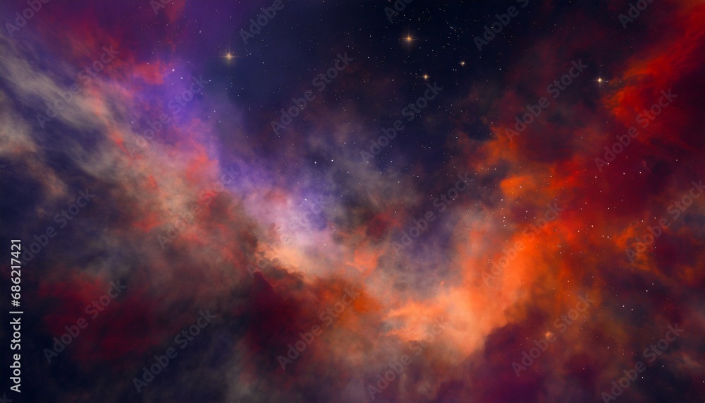 outer space background dark cosmic void with stars interstellar medium dust clouds and gas astronomy wallpaper