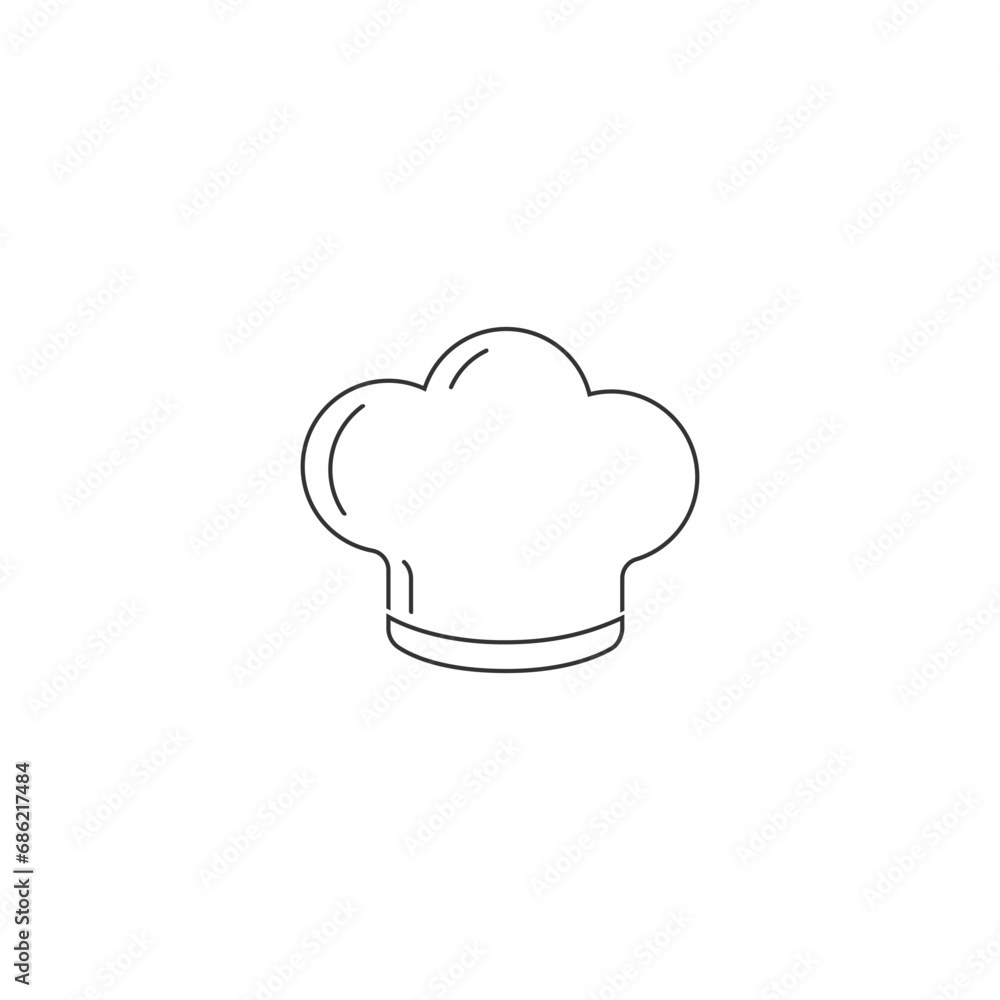 Chef hat icon, outline and solid vector sign, linear pictogram isolated on white, logo illustration Chef hat icon, outline and solid vector sign, linear pictogram isolated on white, logo illustration