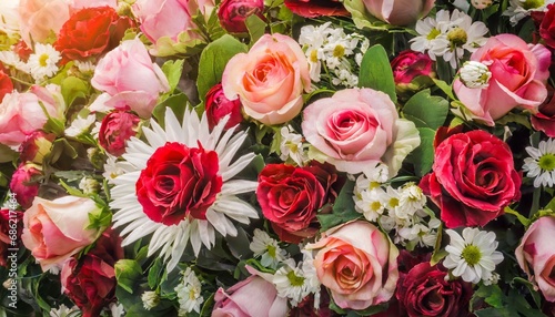 abstract background of flowers close up