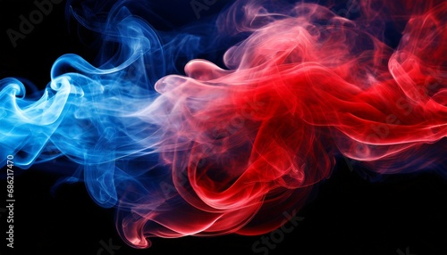 red and blue smoke © Mary