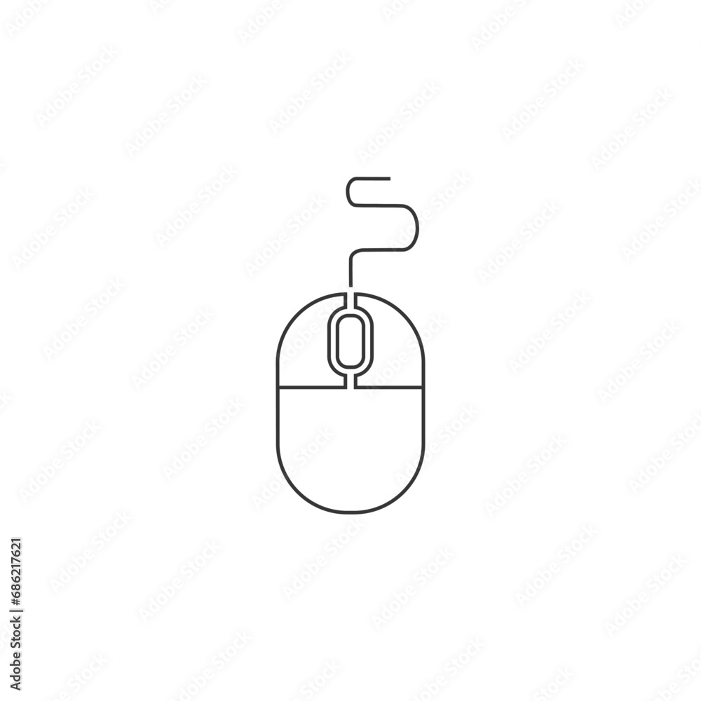 Computer mouse Icon in trendy flat style isolated on white background, for your web site design, app, logo, UI. Vector illustration Computer mouse Icon in trendy flat style isolated on white background, for your web site design, app, logo, UI. Vector illustration