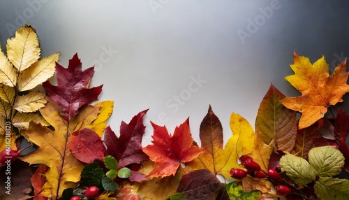 autumn leaf background with room for copy space