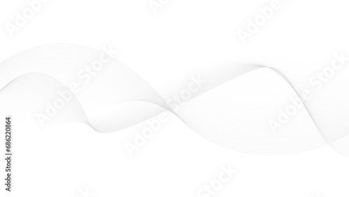 Abstract wavy stripes on a white background isolated. Wave line art, Curved smooth design. Vector illustration 