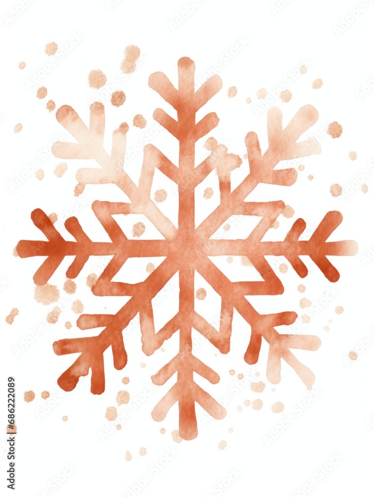 an image of a snowflake with brown color on it,