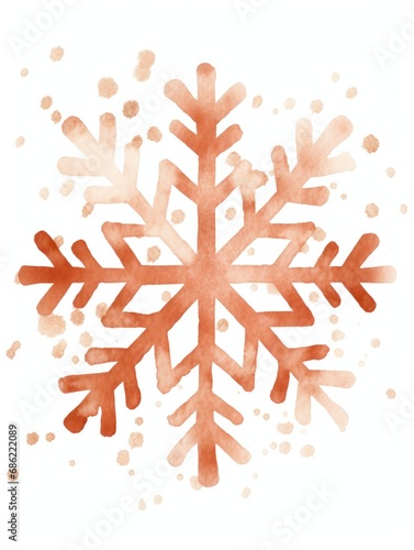 an image of a snowflake with brown color on it,