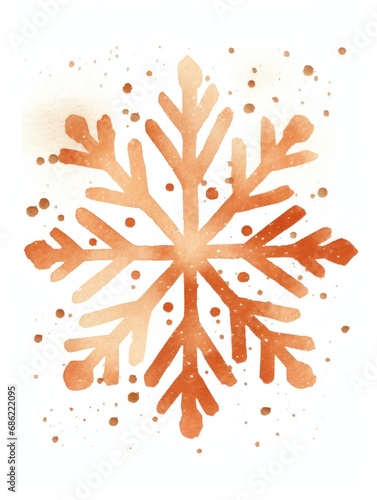 an image of a snowflake with brown color on it,
