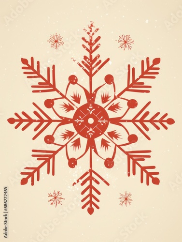an image of a snowflake with brown color on it,
