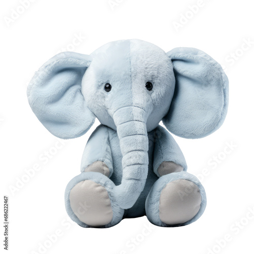 Fluffy Elephant Toy with Transparent Background: Adorable, Playful, and Cuddly Comfort for Children