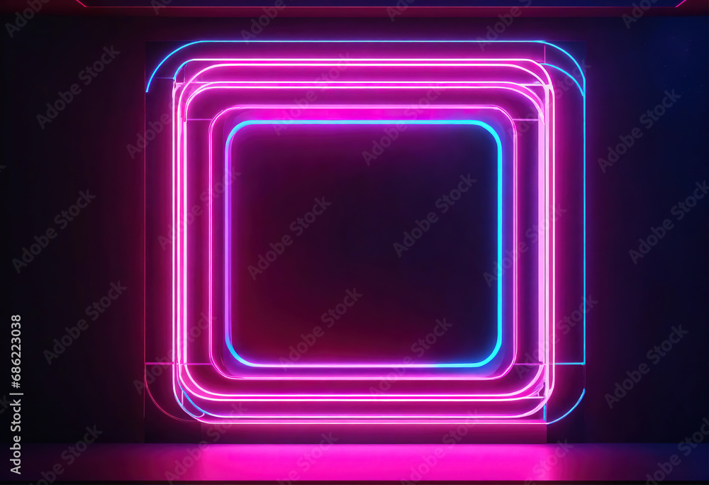 Fototapeta premium isolated on black background. Ultraviolet spectrum. Cyber space. Generative Ai
