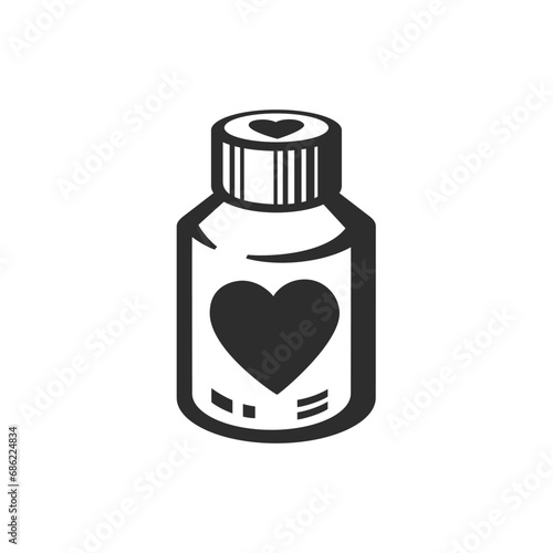 Medicine to restore health points. Vector illustration