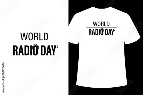 world radio day illustration vector graphic concept. Good for White and Black T Shirt Design