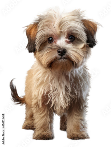 Shih Tzu dog puppy cutout on transparent background. for advertisement. product presentation. banner, poster, card, t shirt, sticker.