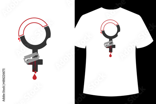 International day of zero tolerance for female genital mutilation T Shirt Design White