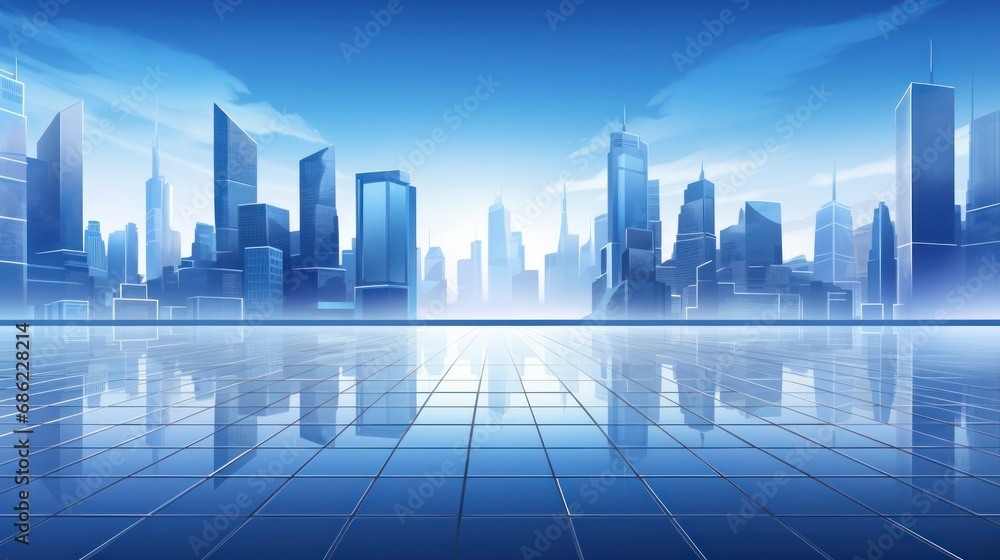 Background image There should be financial chart and business buildings  