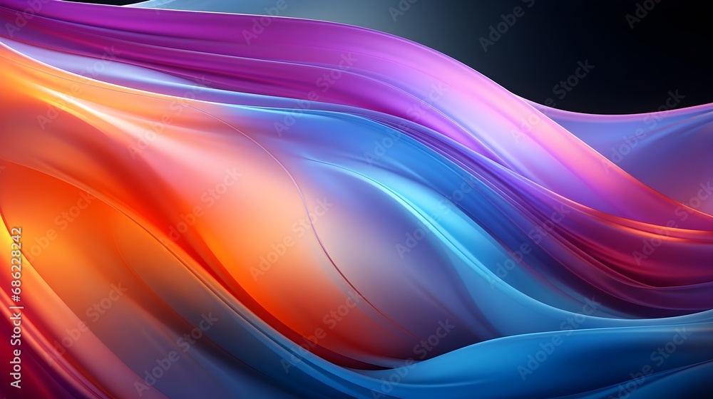 Vibrant Silk Fabric Waves Vibrant Silk Fabric Waves