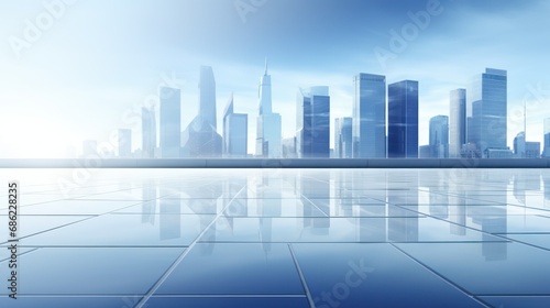 Background image There should be financial chart and business buildings 