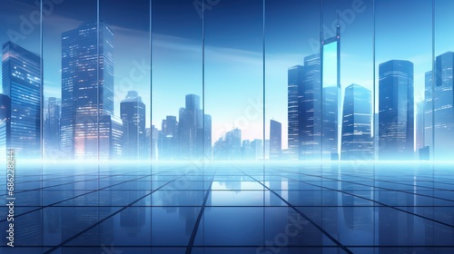 Background image There should be financial chart and business buildings  