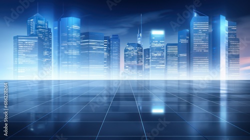 Background image There should be financial chart and business buildings  