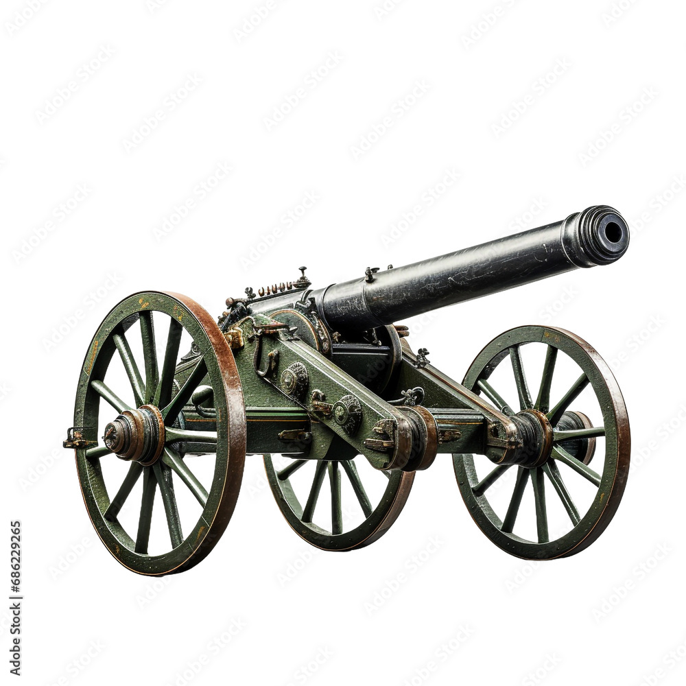 Artillery isolated on transparent background