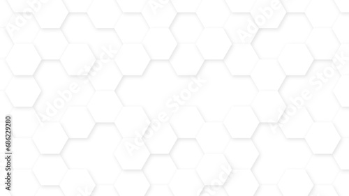 Seamless honeycomb hexagonal geometric mesh cell texture. Abstract white honeycomb vector wallpaper with a hexagonal grid. technology mesh cell seamless pattern.