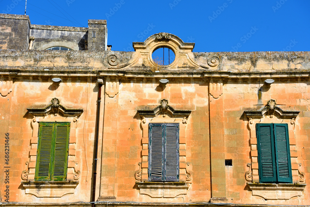 historic building in cathedral square Lecce Italy