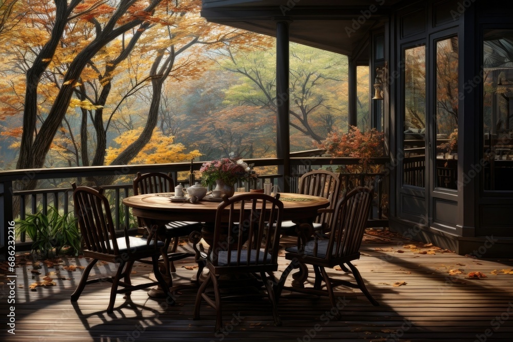 Obraz premium Minimalist balcony outdoor design