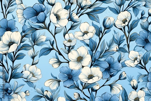 Delicate floral pattern wit...