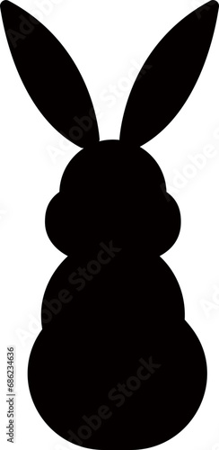 Easter bunny silhouette