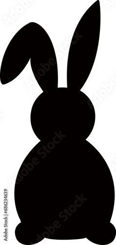 Easter bunny silhouette
