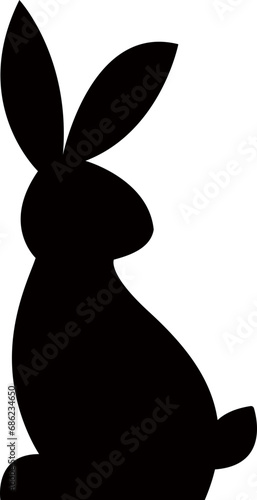 Easter bunny silhouette