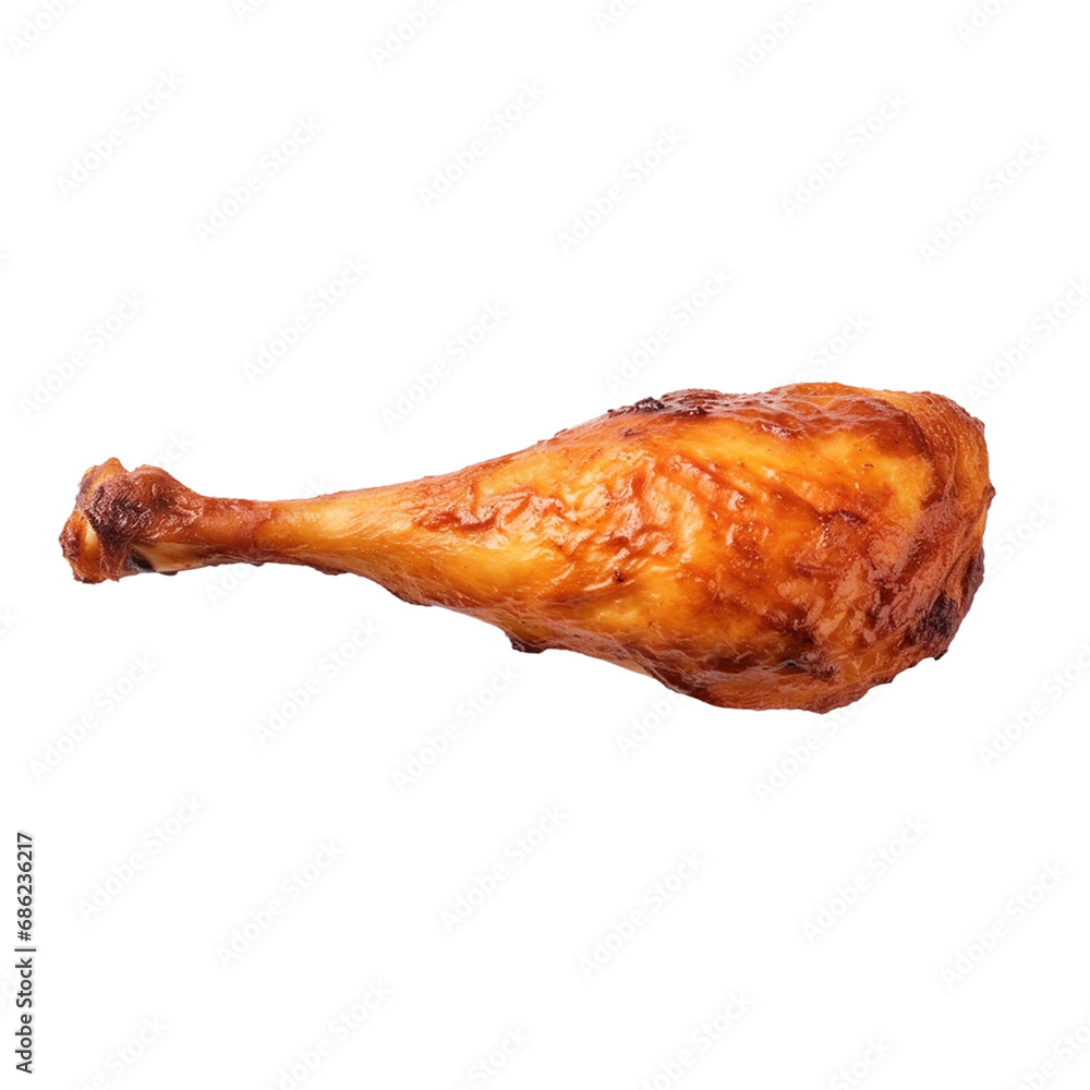 roasted chicken on white background roasted chicken on white background