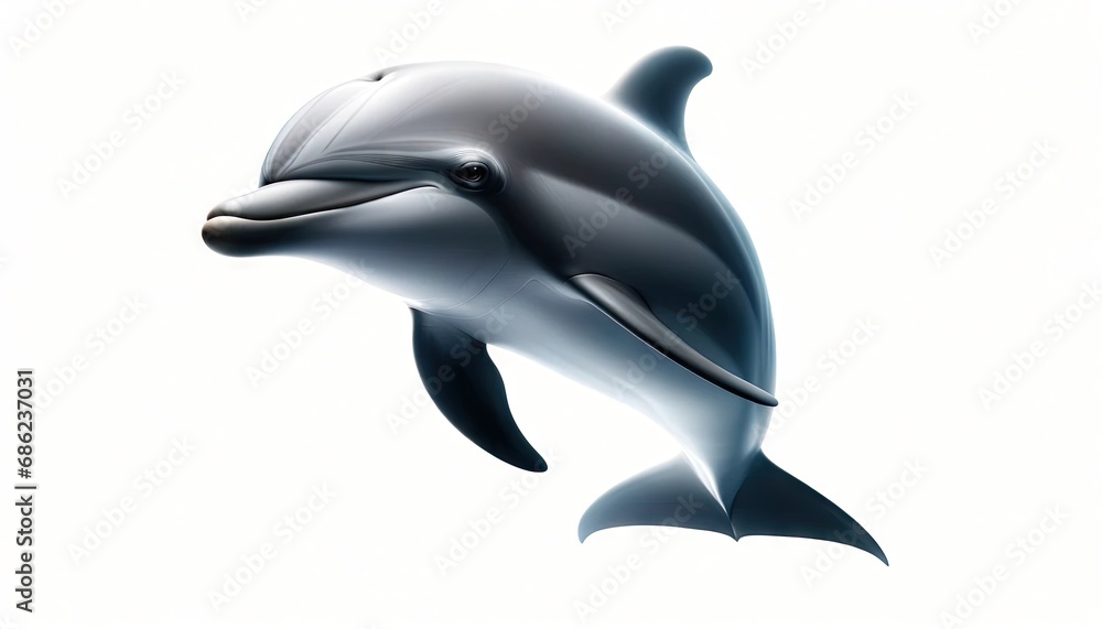Dolphin Illustration Isolated on White Dolphin Illustration Isolated on White