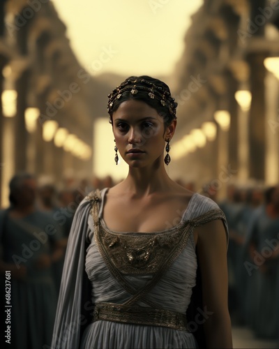 Cinematic Depth of Field Agrippina Opulent Court Intrigue