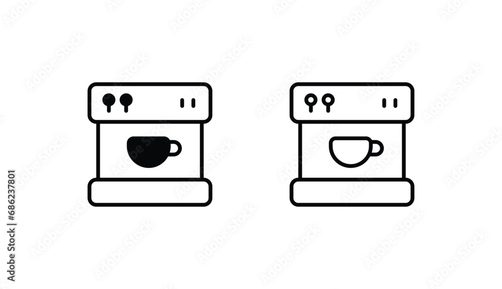 Coffee Maker icon design with white background stock illustration Coffee Maker icon design with white background stock illustration