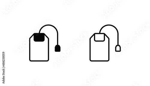 Tea Bag icon design with white background stock illustration