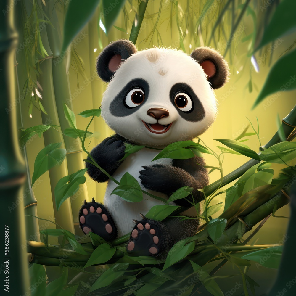 Heart Melting Baby Panda Climbing Bamboo Tree Cute Endearing Style T Shirt Design Vector Heart Melting Baby Panda Climbing Bamboo Tree Cute Endearing Style T Shirt Design Vector