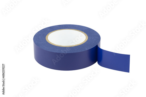 blue electrical tape, roll of electrical tape isolated from background