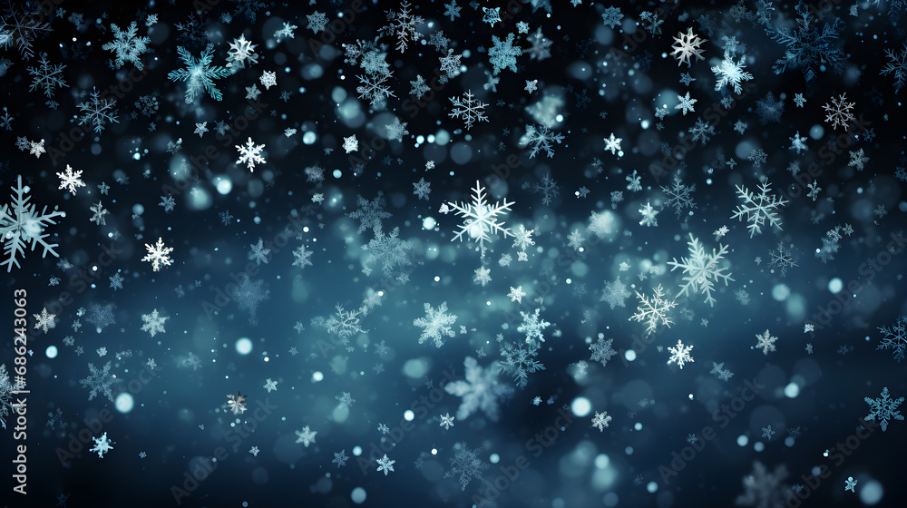 Obraz premium Winter flakes background design 